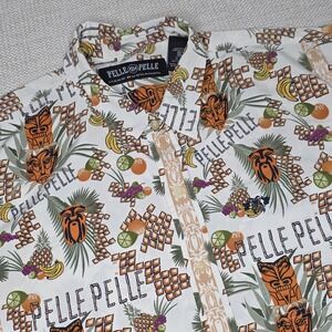 Vintage Pelle Pelle Marc Buchanan Shirt Men XL 90s Hawaiian Tiki Streetwear